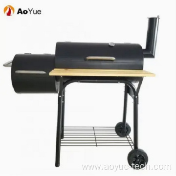 Large Cooking Area Barrel Trolley Bbq Grill